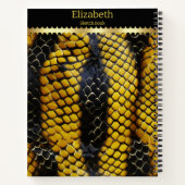 Lebhafte Muster einer giftigen Schlange Notizblock (Rückseite)