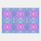 Lebhafte Muster flüssiger Kunst in Lila, rosa und Geschenkpapier Set (Vorderseite 3)