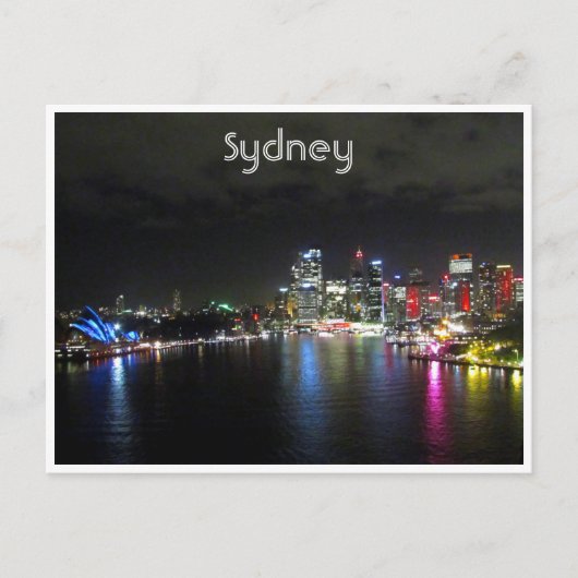 lebhafte Nacht Postkarte (Vorderseite)