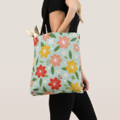Lebhafte, nahtlose, blumengeschmückte Blume Tasche (Von Nahem)