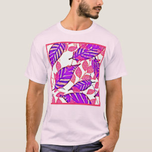 Lebhafte Natur Elegance Muster T-Shirt