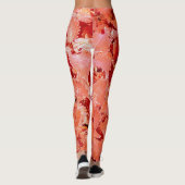 Lebhafte natürliche rote Blätter Leggings (Rückseite)
