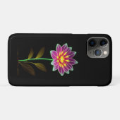 Lebhafte Neon-Blume mit grünen Blätter Case-Mate iPhone Hülle (Rückseite (Horizontal))