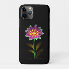 Lebhafte Neon-Blume mit grünen Blätter Case-Mate iPhone Hülle