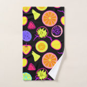 Lebhafte Neon Fruits Artistry Badhandtuch Set (Handtuch)