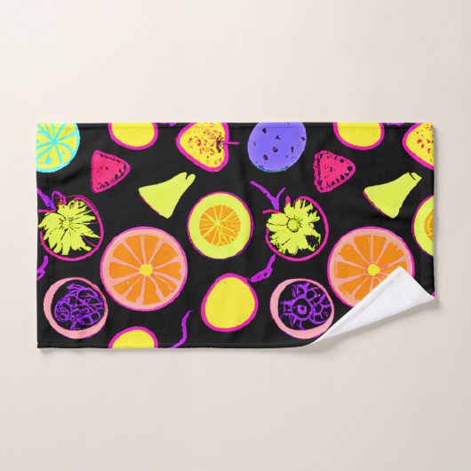 Lebhafte Neon Fruits Artistry Badhandtuch Set (Handtuch)
