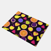 Lebhafte Neon Fruits Artistry Fußmatte (Schrägansicht)