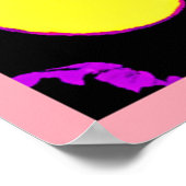 Lebhafte Neon Fruits Artistry Poster (Ecke)