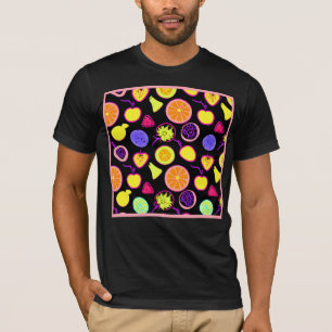 Lebhafte Neon Fruits Artistry T-Shirt