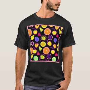 Lebhafte Neon Fruits Artistry T-Shirt