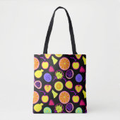 Lebhafte Neon Fruits Artistry Tasche (Vorderseite)