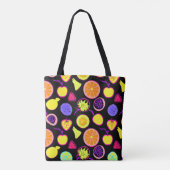 Lebhafte Neon Fruits Artistry Tasche (Rückseite)