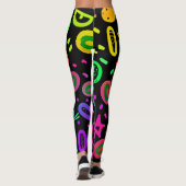 Lebhafte Neon Fruits Muster Kunst Leggings (Rückseite)