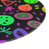 Lebhafte Neon Fruits Muster Kunst Schneidebrett (Ecke)