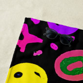 Lebhafte Neon Fruits Muster Kunst Strandtuch (Beispiel)