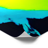 Lebhafte Neon Handprint Art Poster (Ecke)