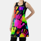 Lebhafte Neon Handprint Art Schürze (InSitu)