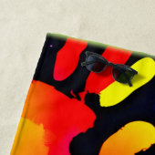 Lebhafte Neon Handprint Art Strandtuch (Beispiel)