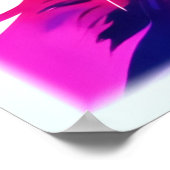 Lebhafte Neon Kitty Art Poster (Ecke)