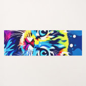 Lebhafte Neon Kitty Art Yogamatte (Rückseite (Horizontal))
