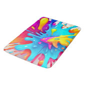 Lebhafte Neon Paint Splash Art Badematte (Schrägansicht)