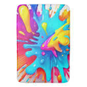 Lebhafte Neon Paint Splash Art Badematte (Vorderseite Vertikal)