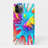 Lebhafte Neon Paint Splash Art Case-Mate iPhone Hülle (Rückseite)