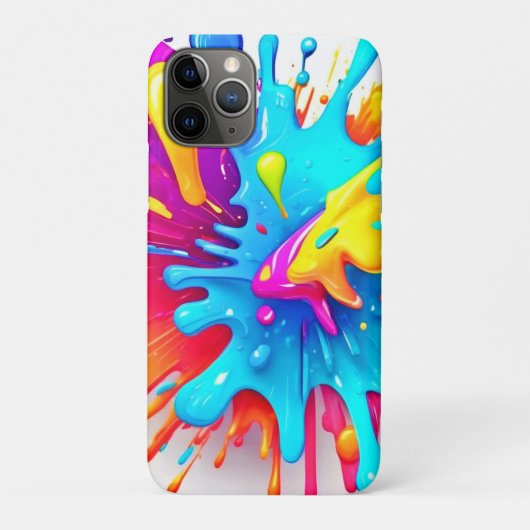 Lebhafte Neon Paint Splash Art Case-Mate iPhone Hülle (Rückseite)