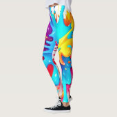 Lebhafte Neon Paint Splash Art Leggings (Links)