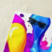 Lebhafte Neon Paint Splash Art Strandtuch (Beispiel)