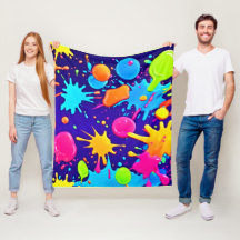 Lebhafte Neon Paint Spritzer Art