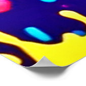 Lebhafte Neon Paint Spritzer Art Poster (Ecke)