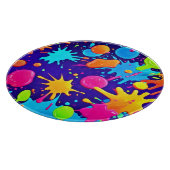Lebhafte Neon Paint Spritzer Art Schneidebrett (Ecke)