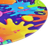 Lebhafte Neon Paint Spritzer Art Schneidebrett (Ecke)