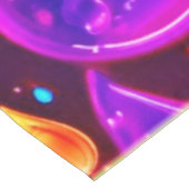 Lebhafte Neon Raindrops Art Tischdecke (Schrägansicht)