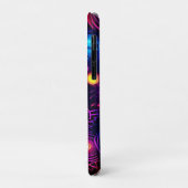 Lebhafte Neon Spiral und Dot Art Case-Mate iPhone Hülle (Hinten/Links)
