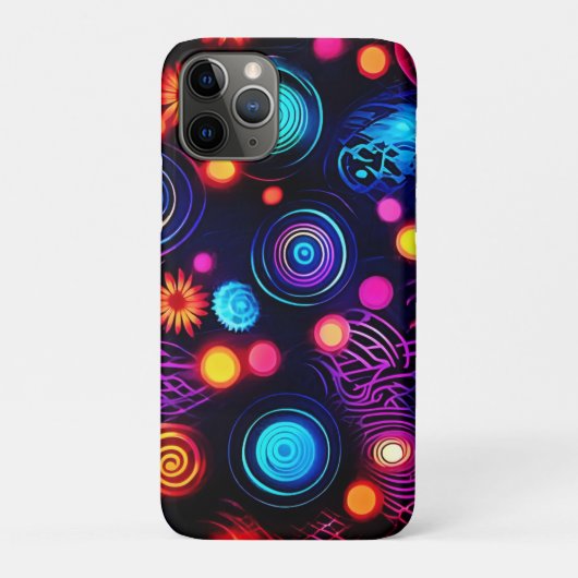 Lebhafte Neon Spiral und Dot Art Case-Mate iPhone Hülle (Rückseite)