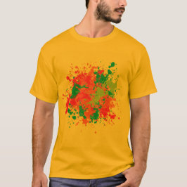 Lebhafte Neon Splash Abstrakte Kunst T-Shirt