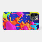 Lebhafte Neon-Splashes auf dunkler Leinwand Case-Mate iPhone Hülle (Rückseite (Horizontal))