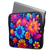 Lebhafte neonfarbene Kunst Laptopschutzhülle (Vorderseite Links)