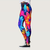 Lebhafte neonfarbene Kunst Leggings (Links)