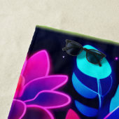 Lebhafte neonfarbene Kunst Strandtuch (Beispiel)