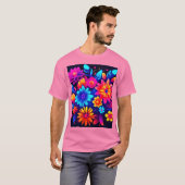 Lebhafte neonfarbene Kunst T-Shirt (Vorne ganz)