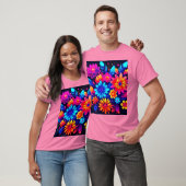 Lebhafte neonfarbene Kunst T-Shirt (Unisex)