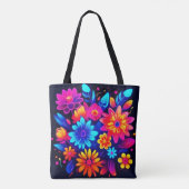 Lebhafte neonfarbene Kunst Tasche (Rückseite)