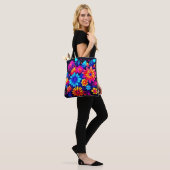 Lebhafte neonfarbene Kunst Tasche (Am Model)