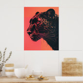 Lebhafte neoninfundierte Risografie Poster (Küche)