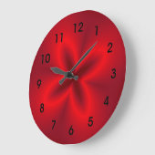 Lebhafte Neonrot-Blume Große Wanduhr (Winkel)