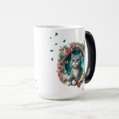 Lebhafte Niedliche Whimsical 3D Cat Tasse (VorderseiteRechts)