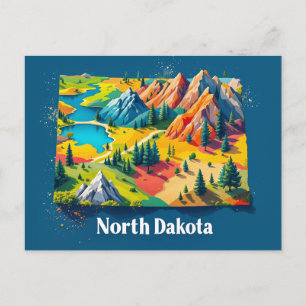 Lebhafte Norddalmatiner Landschaft Kunst, Dichtung Feiertagspostkarte
